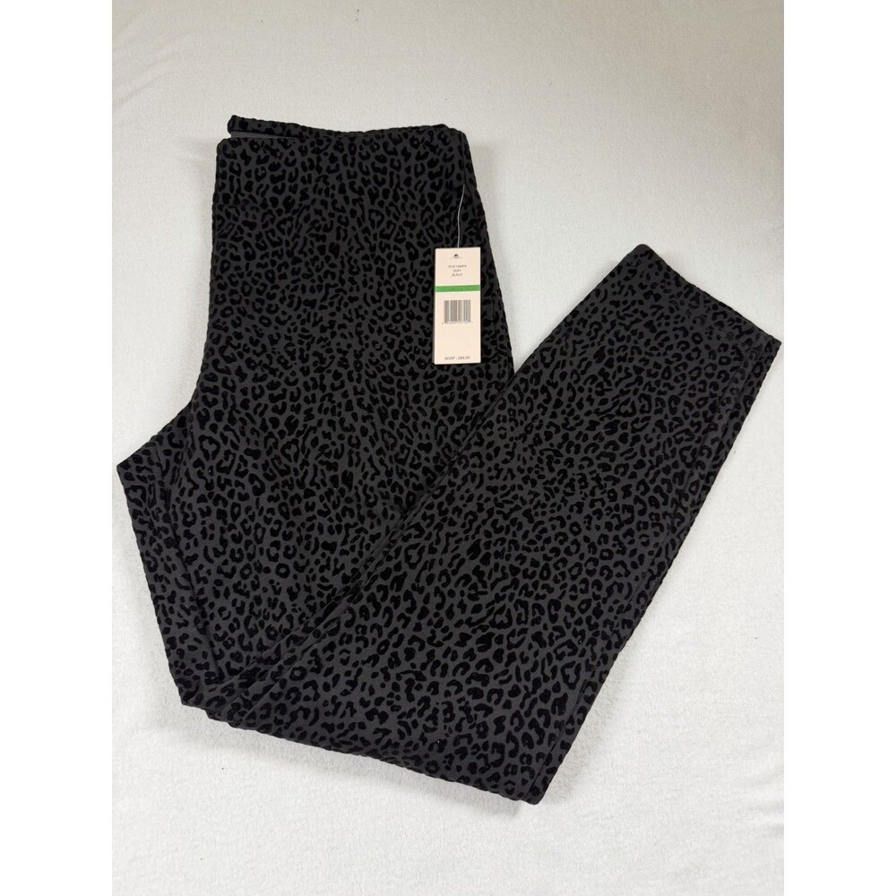 Rafaella Women Pants Size 12 Black Easy Care Strec Flat Front Straight Ankle 434